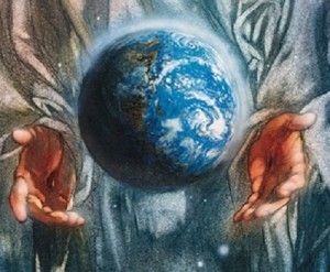 painting-jesus-god-suspending-the-world-between-his-hands
